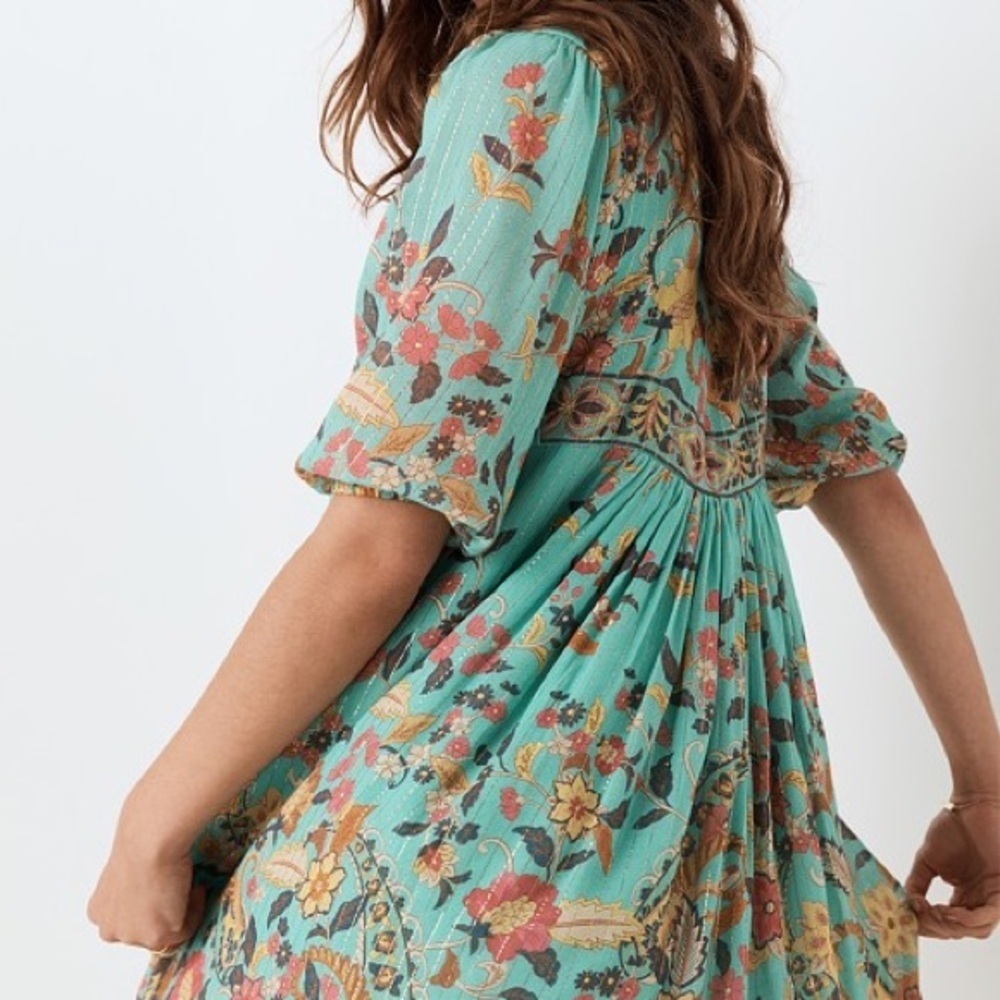 Spell Gypsy Dress Hendrix Floral Tunic‎ Boho Hippie Mini Sz M - Picture 3 of 10
